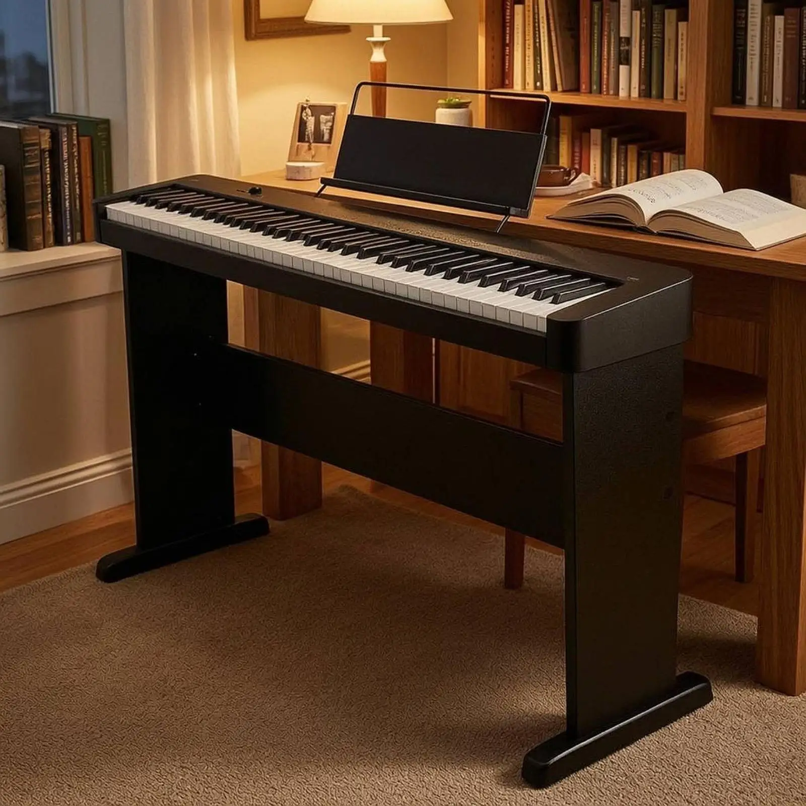 Keyboard Stand Adjustable Width Support Music Instrument Accessories Sturdy Electronic Keyboard Holder Digital Piano Stand