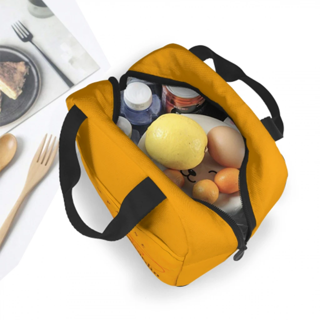 Orange-Veuve-Clicquot Lunch Bag for School Waterproof Picnic Thermal Cooler Insulated Lunch Box Women Kids Tote Bags