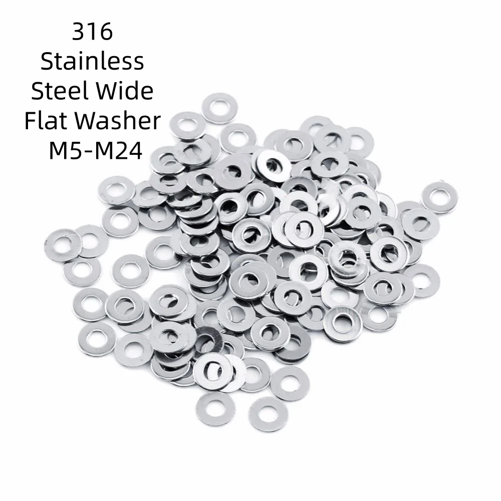 316 Stainless Steel Oversize Wide Flat Washer M5-M24 Large Plain Gasket For Screw Bolt DIN9021