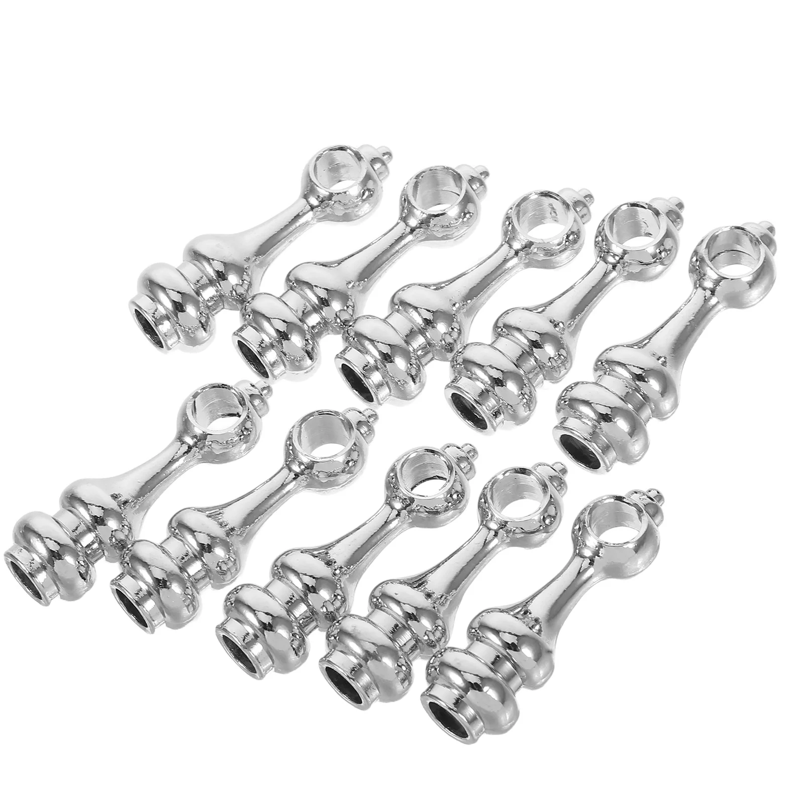 

10pcs Fence Accessories Zinc Alloy Connector Glass Post End Cap Railing Bracket Furniture Hardware Metal Attachment Cabinet
