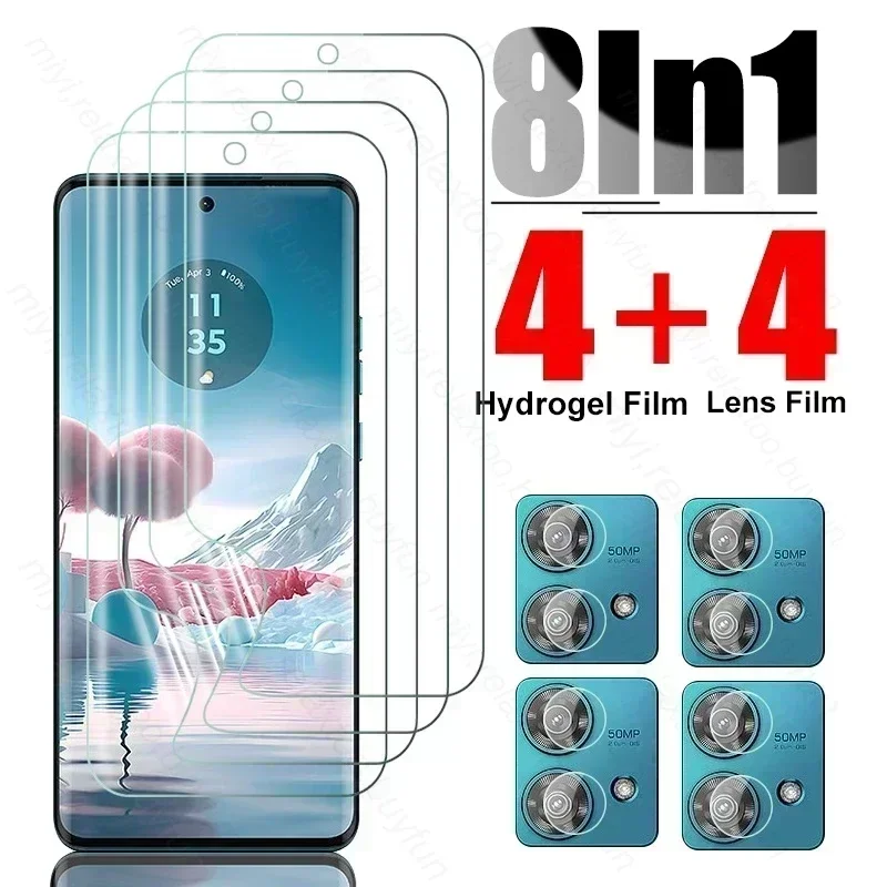 Protector de pantalla de película de hidrogel 8To1 para Motorola Edge40 Edge 40 Neo 5G, vidrio de cámara en MotoG54 Moto G14 4G G54 G84 5G 14 54 84