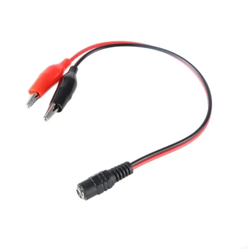 Cable fuente alimentación flexible H7JF DC5.5x2.1 mm a 2 Alligators Cable clip para enrutadores LED