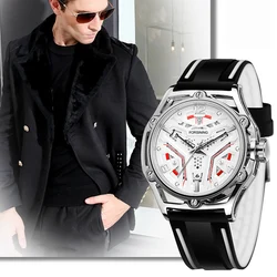 FORSINING Original High-end Luxury Skeleton Automatic Mechanical Men's Watch Waterproof Silicone Stainless Steel Wrist Watches