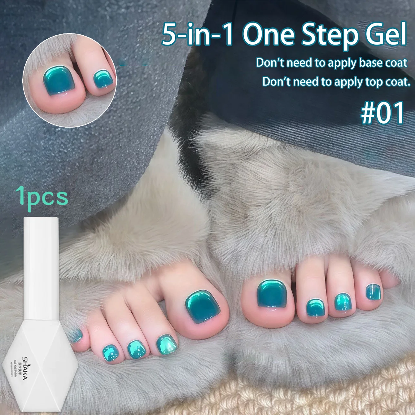Nail Art Ice Blue - WS Gel Magnetico 5-IN-1 Effetto Occhio