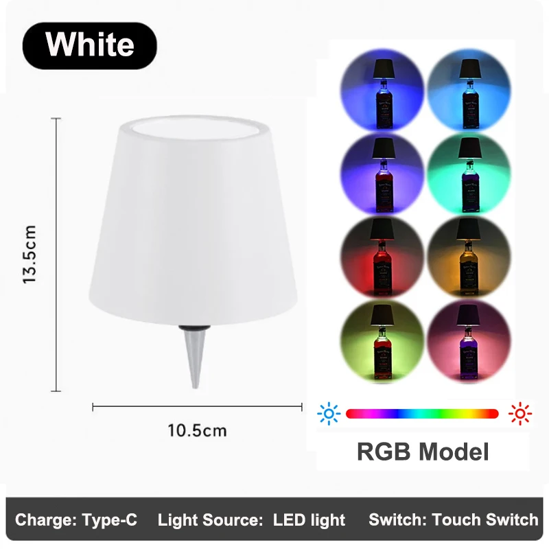 KFV Wireless Table Lamp Wine Bottle Clear 7
