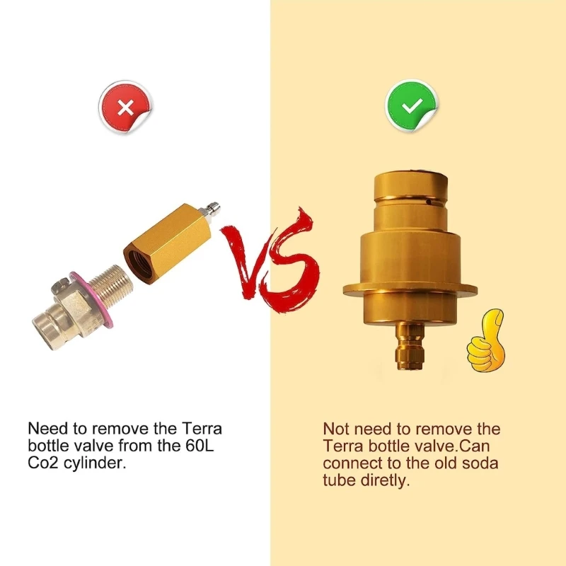 CPDD Water Maker Adapter Aluminum Adapter Quick Insertion Connection for Sodastream Water Machine