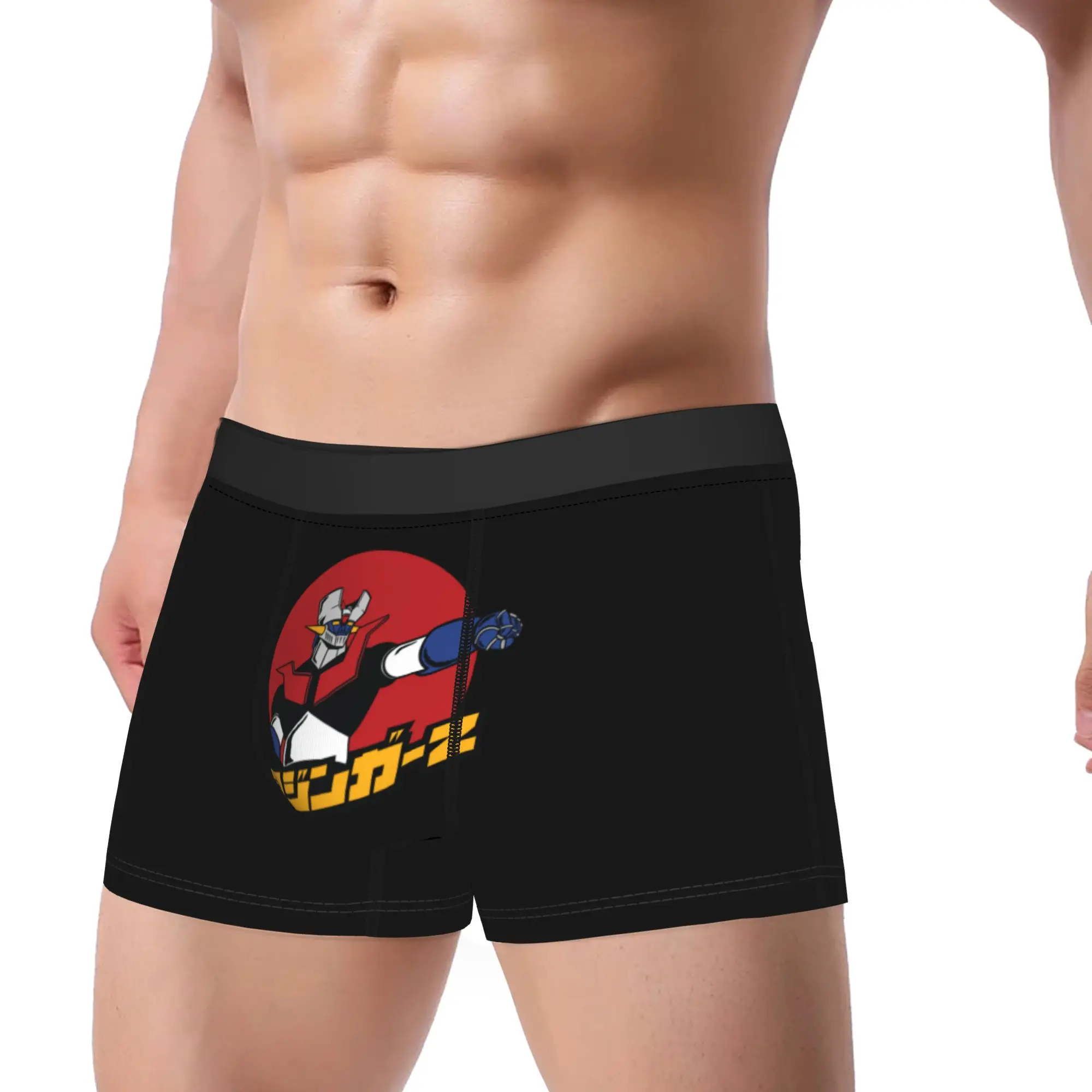 Men Mazinger Z Underwear Warrior Robot Japan Anime Humor Boxer Briefs Shorts Panties Homme Soft Underpants S-XXL