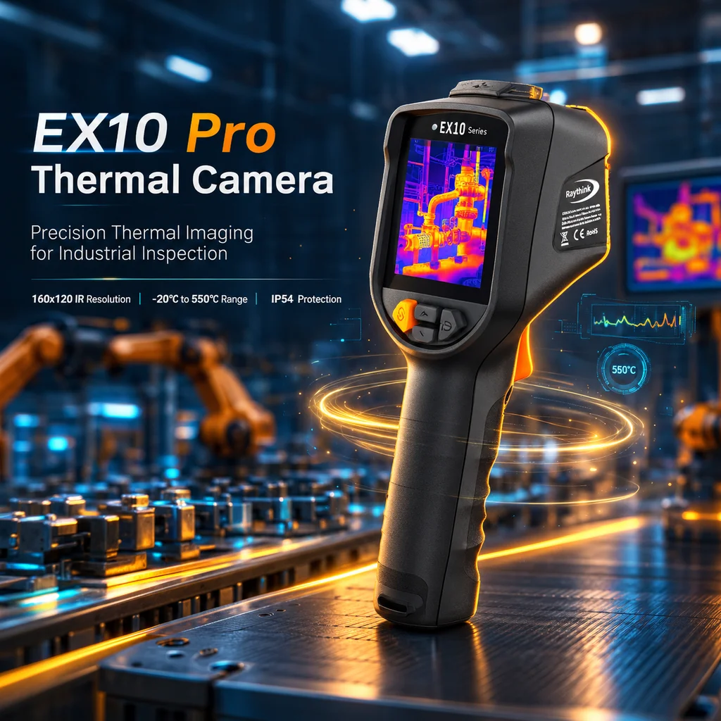 Raythink EX10 PRO WiFi Thermal Imager 320x240 Super Resolution for PCB Testing Electronics Repair and Component Hot Inspection