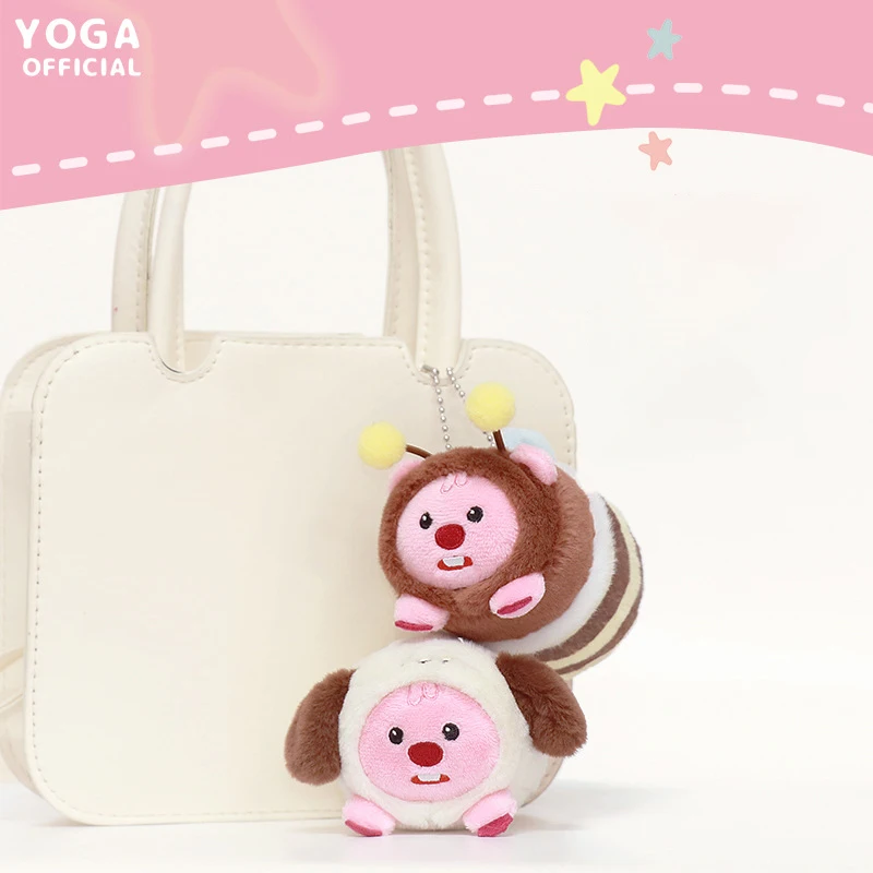 Cartoon Loopy Cross-Dressing piccolo animale Tsum Tsum peluche bambola portachiavi Kawaii coppia borsa da scuola ciondolo accessori regalo