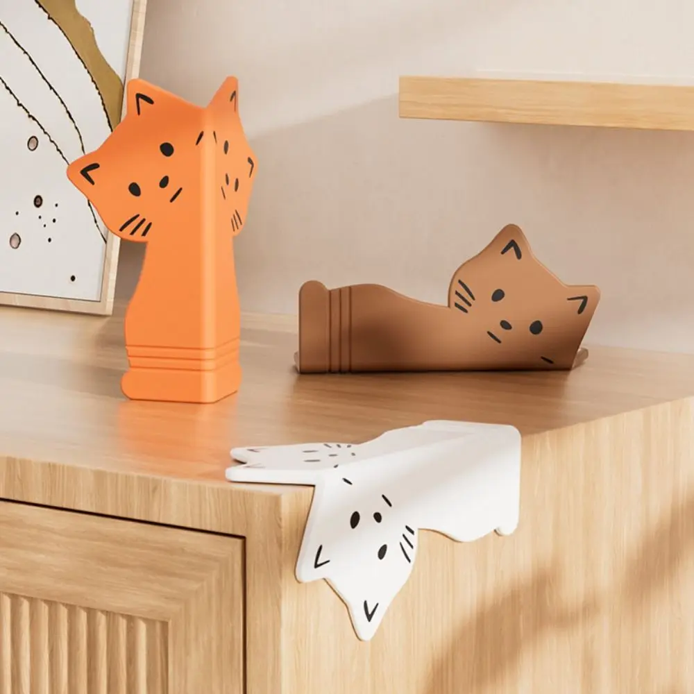 

Cat Shape Skirting Protect Strip Baby Safety Self Adhesive Silicone Collision Pad Cartoon Soft Wall Corner Protector Bedroom