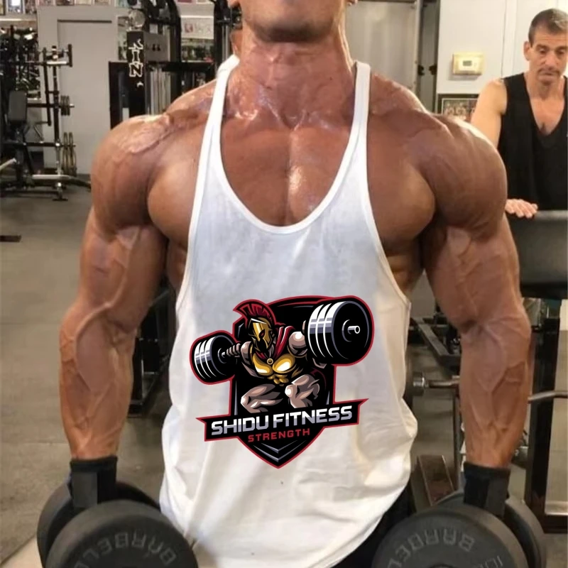 Fitness Stringer Weste Sommer Casual Lose Unterhemd Weste, Bodybuilding Sport Weste Herren Gym Fitness Übung Ärmelloses Shirt