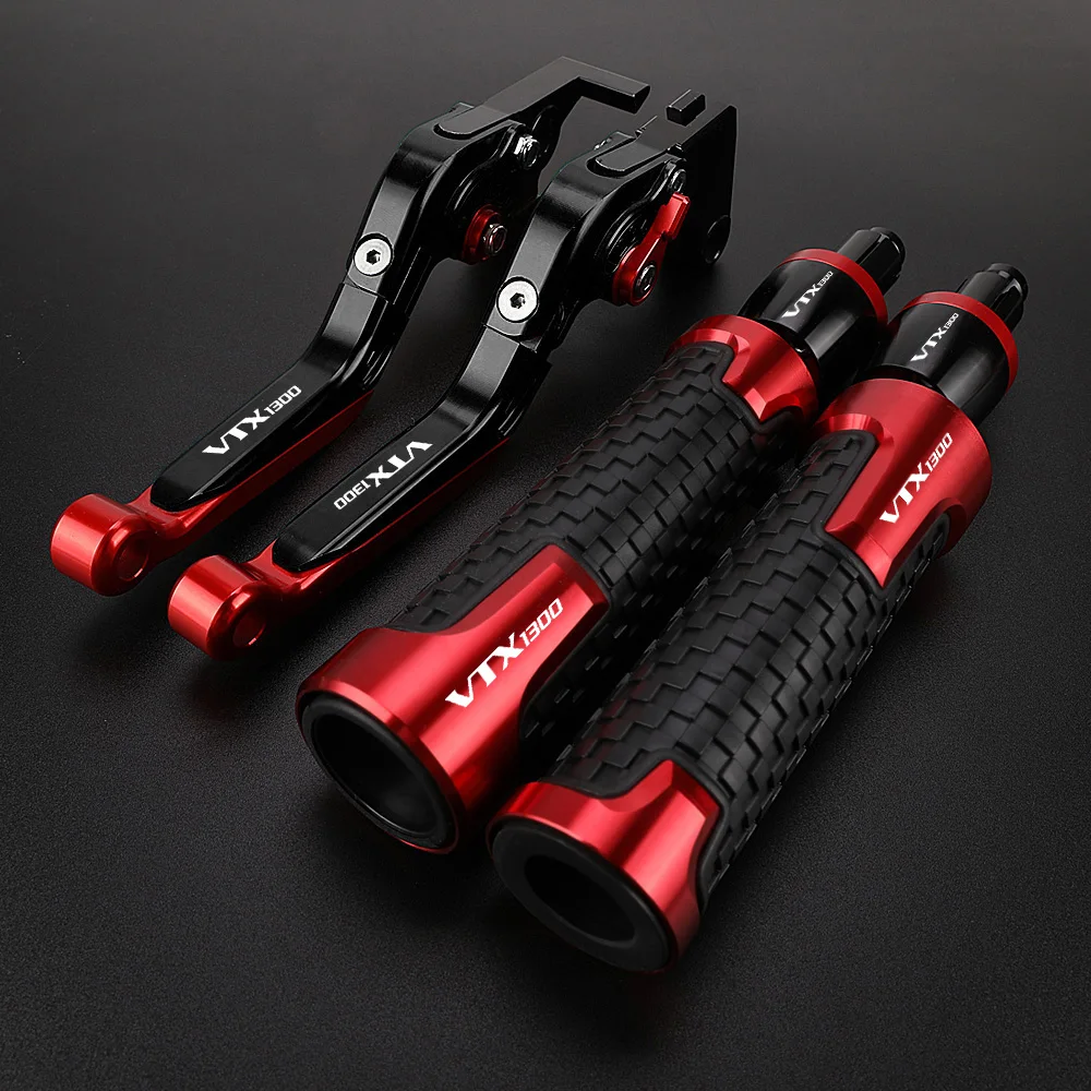 اكسسوارات الدراجات النارية لهوندا VTX1300 2003 2004 2005 2006 2007 2008 2009 2010 دواسة فرامل عتلات مقبض مقبض مقود دراجة ينتهي #4
