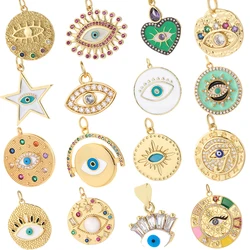 Evil Blue Eyes Charm Women's Gothic Mary Devil's Eye Jewelry DIY Bracelet Necklace Keychain Earrings Jewelry Amulet