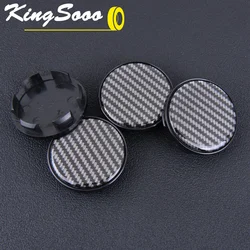 4PCS Wheel Center Cap Clip 53mm OD / 48mm Blank Emblem Sticker Rim Caps Wheel Cover Hub Cap Black & Silver