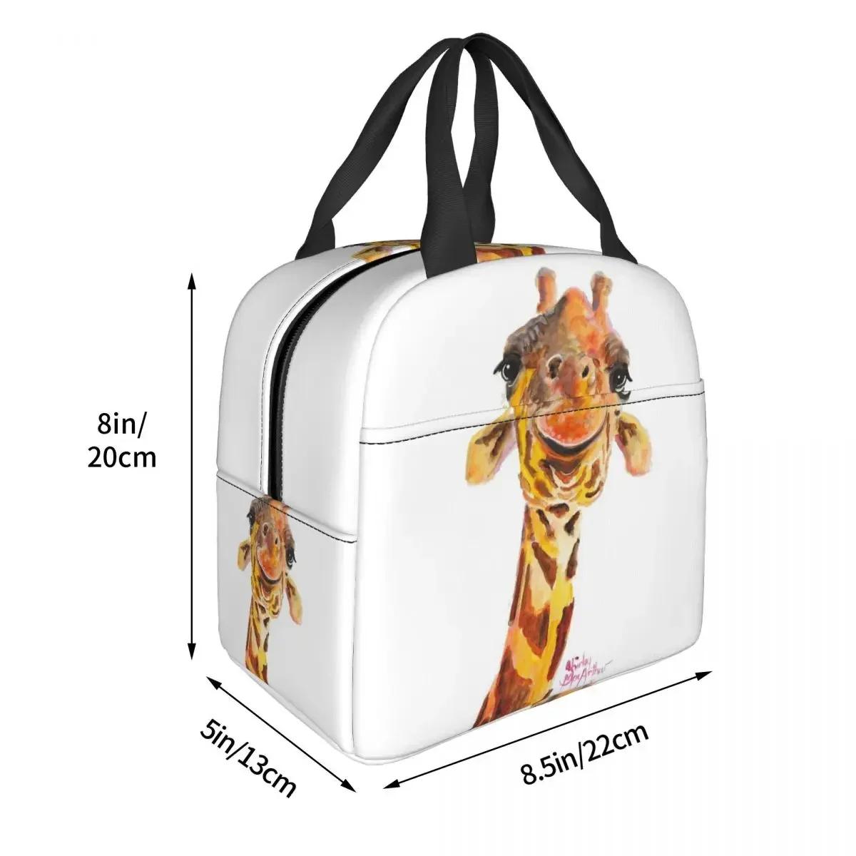 Nosey Giraffe ' Jo ' By Shirley MacArthur Lunch Bags Insulated Bento Box Picnic Bags Cooler Thermal Bag for Woman Children Work