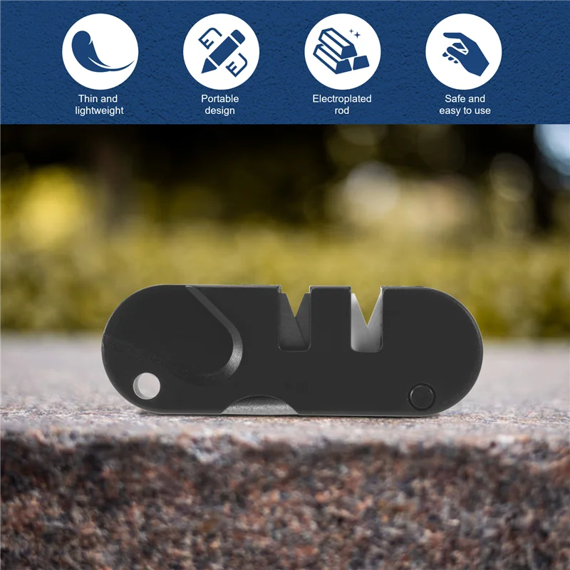 

Portable Mini Knife Multifunction Sharpener, Steel Outdoor EDC Mini Tool Sharpener-AA98