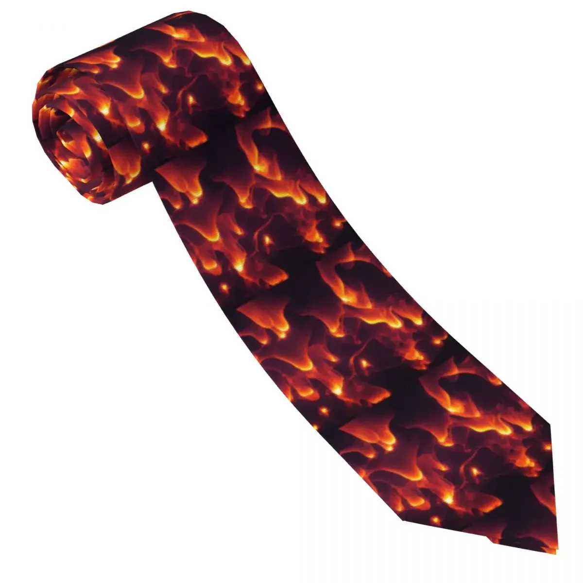 Mens Tie Slim Skinny  Flames Necktie Fashion Free Style  for Party Wedding