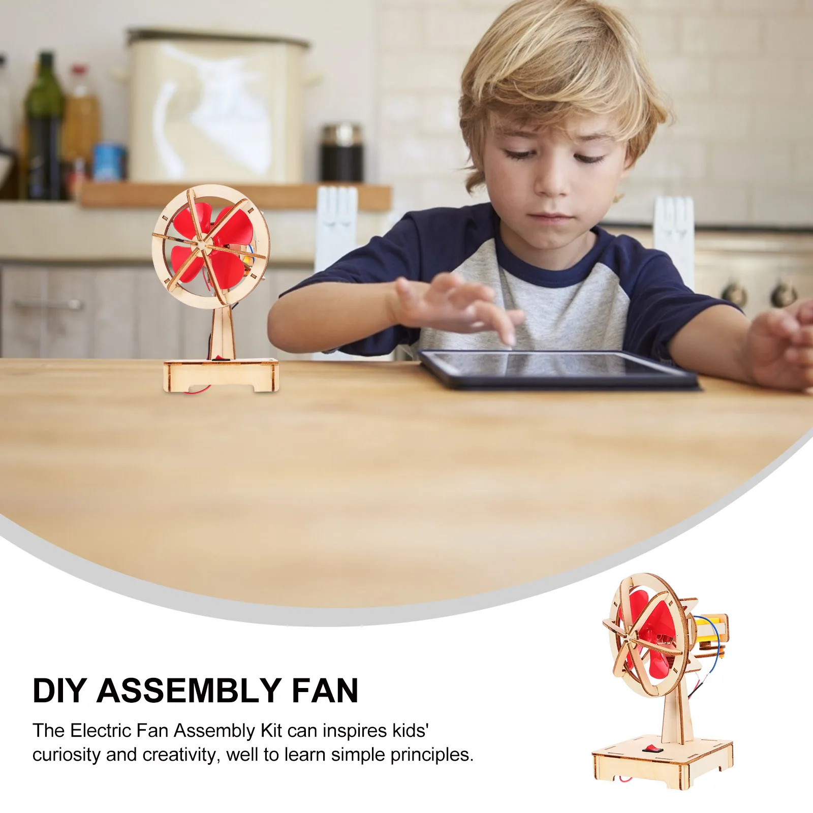 

Shaking Head Fan Material Package DIY Assembly Toy Kids Science Project Electric Fan Kit Classroom Supplies Elementary Students