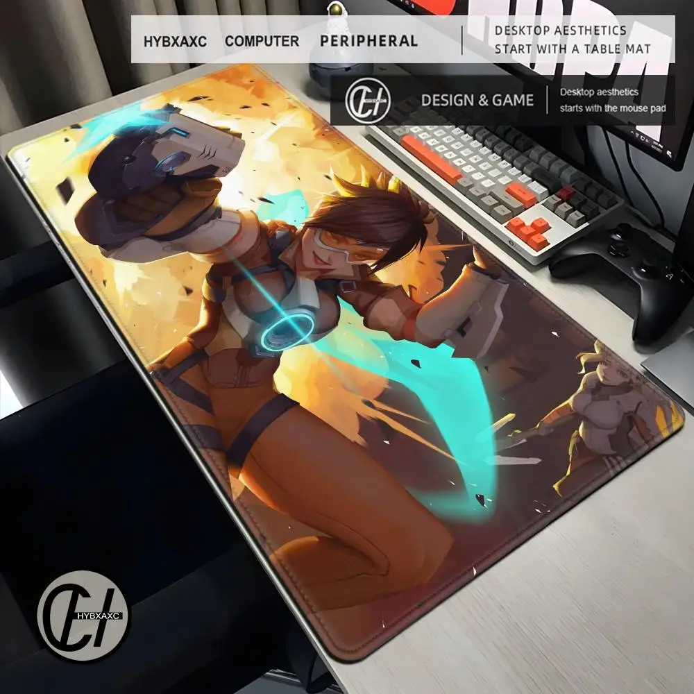 Overwatch Tracker Mouse Pad Cute HD Desk Pad Extended Gaming Keyboard Mats Large 90x40cm XXL Gamer Mousepad