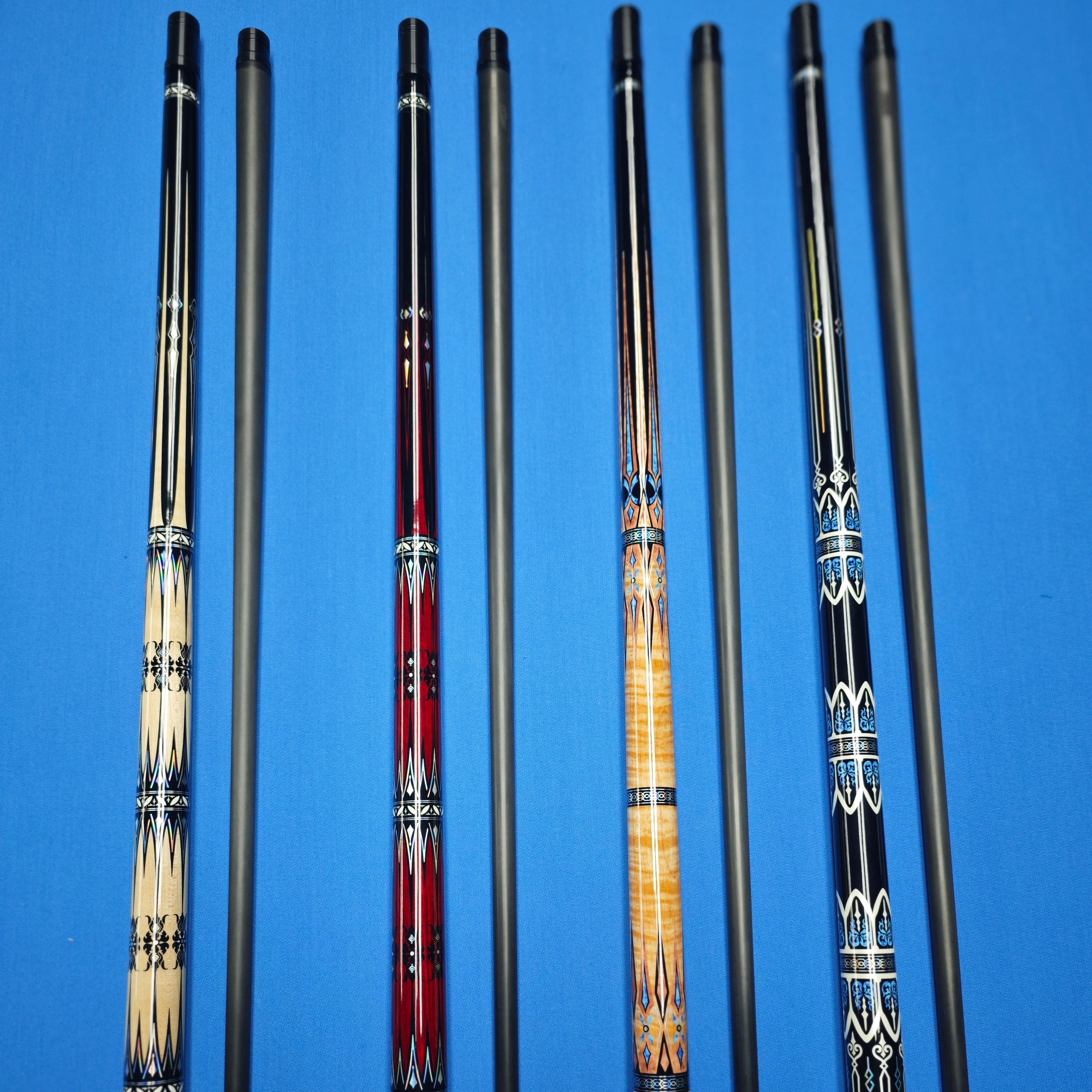 

STLF Yfen Brand High Quality Premium Pool Cue Slippy Cue Stick Durable Full Carbon Billiards Cue with 12.5mm Tip 20oz