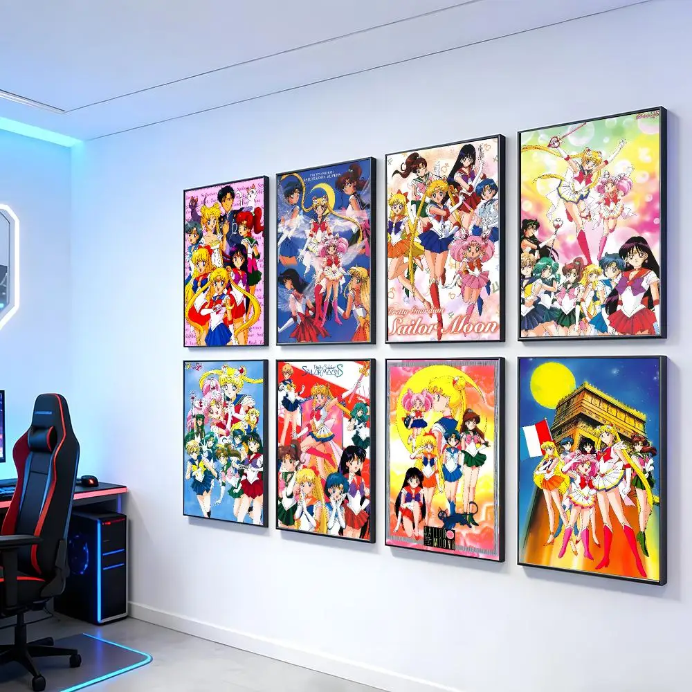 Nostalgic Classic S-Sailor M-Moon Poster Poster Artistic Stylish Wall Art For Home Office Bathroom‌ Decor Living