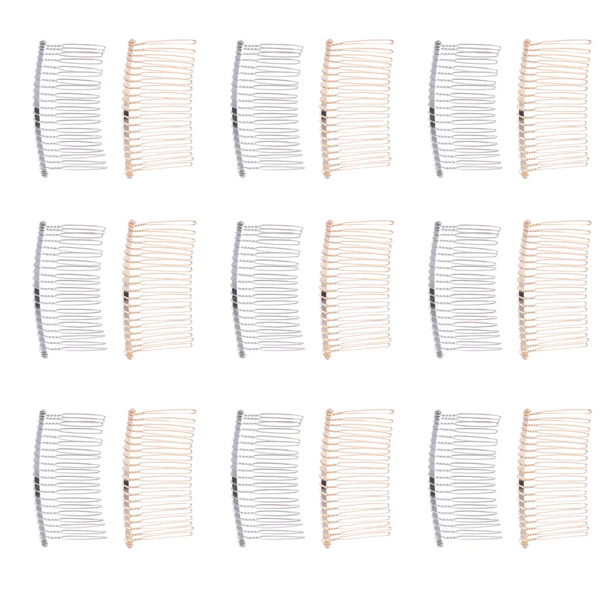 20Pcs Iron Hair Comb Elegant Insertion Minimalist Headdress Silver Gold Hair Clips for Women Wedding Party DIY Accessories
