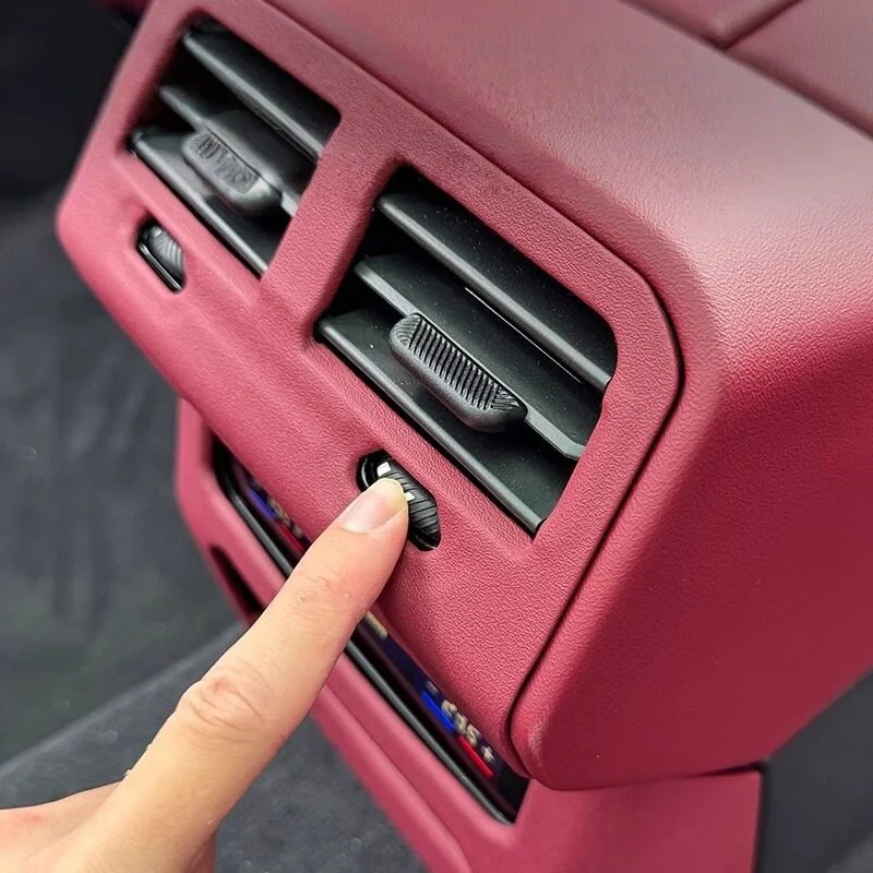 For BMW 5 Series G60 i5 2024-2026 Rear Air Conditioner Air Outlet Protective Cover Vent Kick Proof Frame Trim Car Accessories view 5