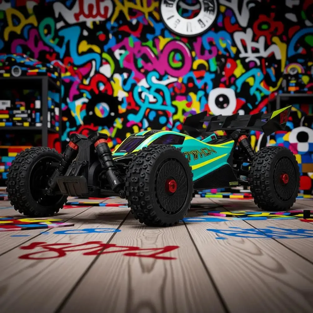 

Радиоуправляемая электрическая машинка 4WD в масштабе 1/8, бесщеточная, готова к заезду, с динамическим контролем устойчивости, зеленая