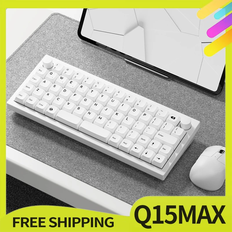 

Q15max Mechanical Keyboard Kit 2.4g Three-Mode Aluminium Keydous Gasket Custom Kit For Mac/Win Desktop Computer Accessories