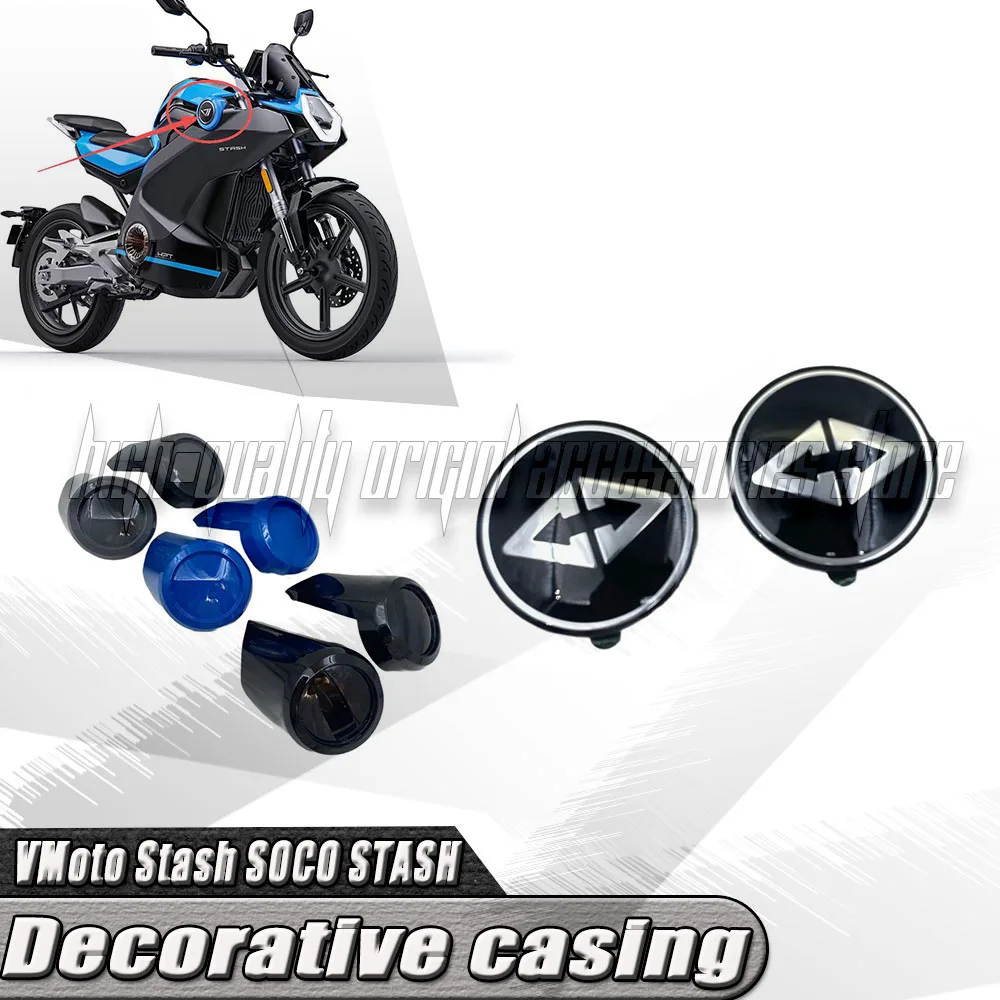 

For Motorcycle VMoto Stash SOCO STASH LOGO Badge Sticker Original decorative casing Install side shell