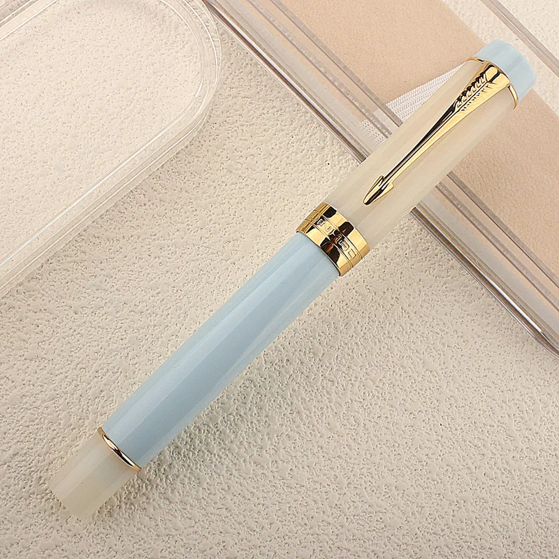 Imagem -02 - Jinhao Resina Caneta-tinteiro Extra Fine Nib Cor Transparente Caneta de Luxo Escritório e Papelaria Escolar Escrita Suprimentos ef f m 100