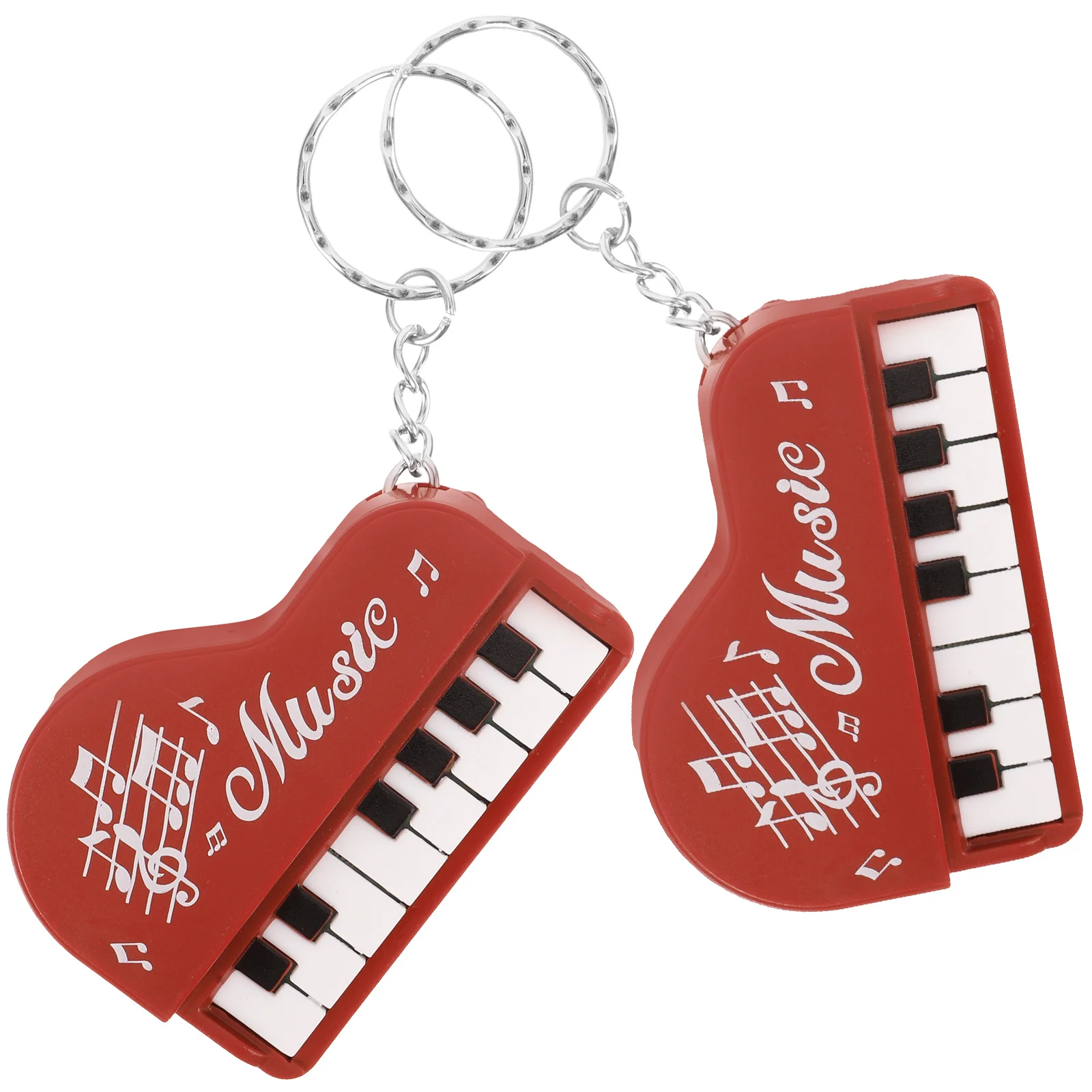 2 Pcs Violin Mini Piano Miss Toddler Toys Plastic Keyboard Pendant Keychain Miniature