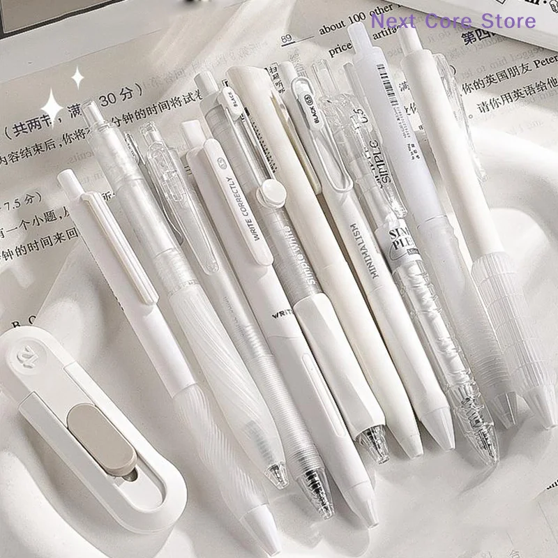 [NC]5Pcs/Set Simplicity Solid Color Gel Pen Set Quick Drying Neutral Pens Lovely Student Stationery Office Supplies[NC]