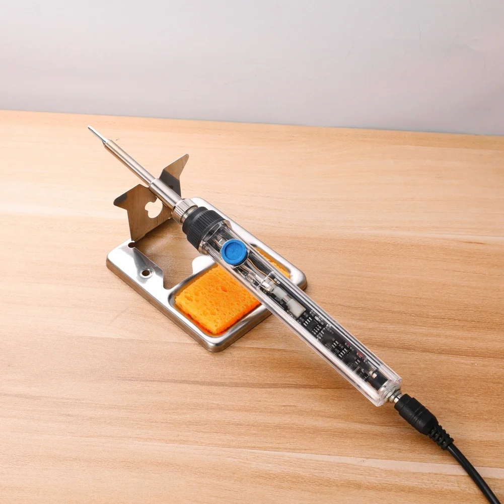 1Set T12 Soldering Iron 72W Adjustable Temperature Soldering Iron  With Portable Transparent Handle Power Tool Accessories