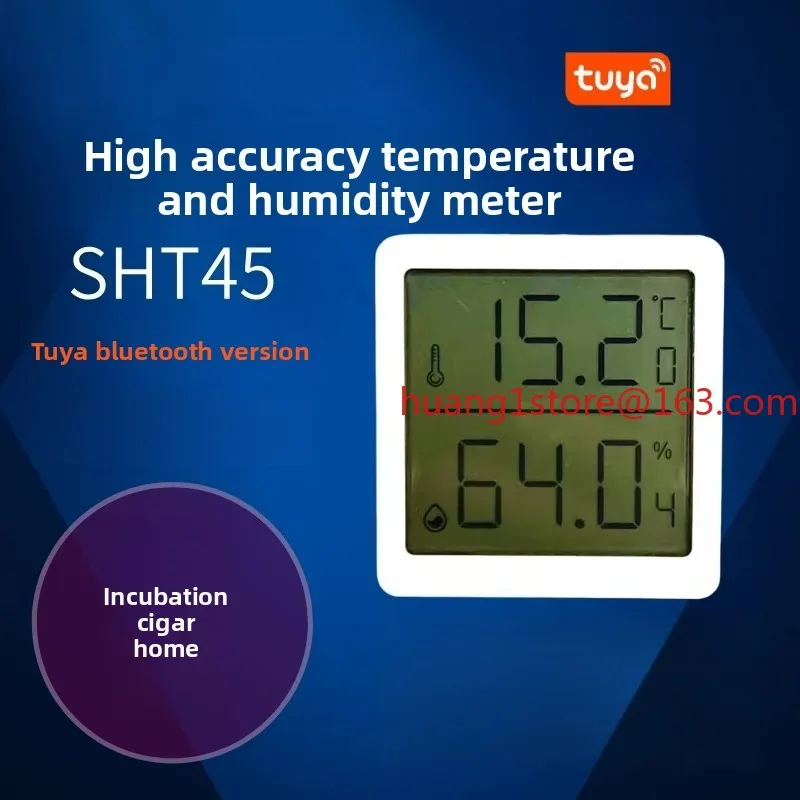 Incubation Cigar Cabinet High Precision Temperature and Humidity Meter SHT45,Applicable to Tuya Bluetooth Version