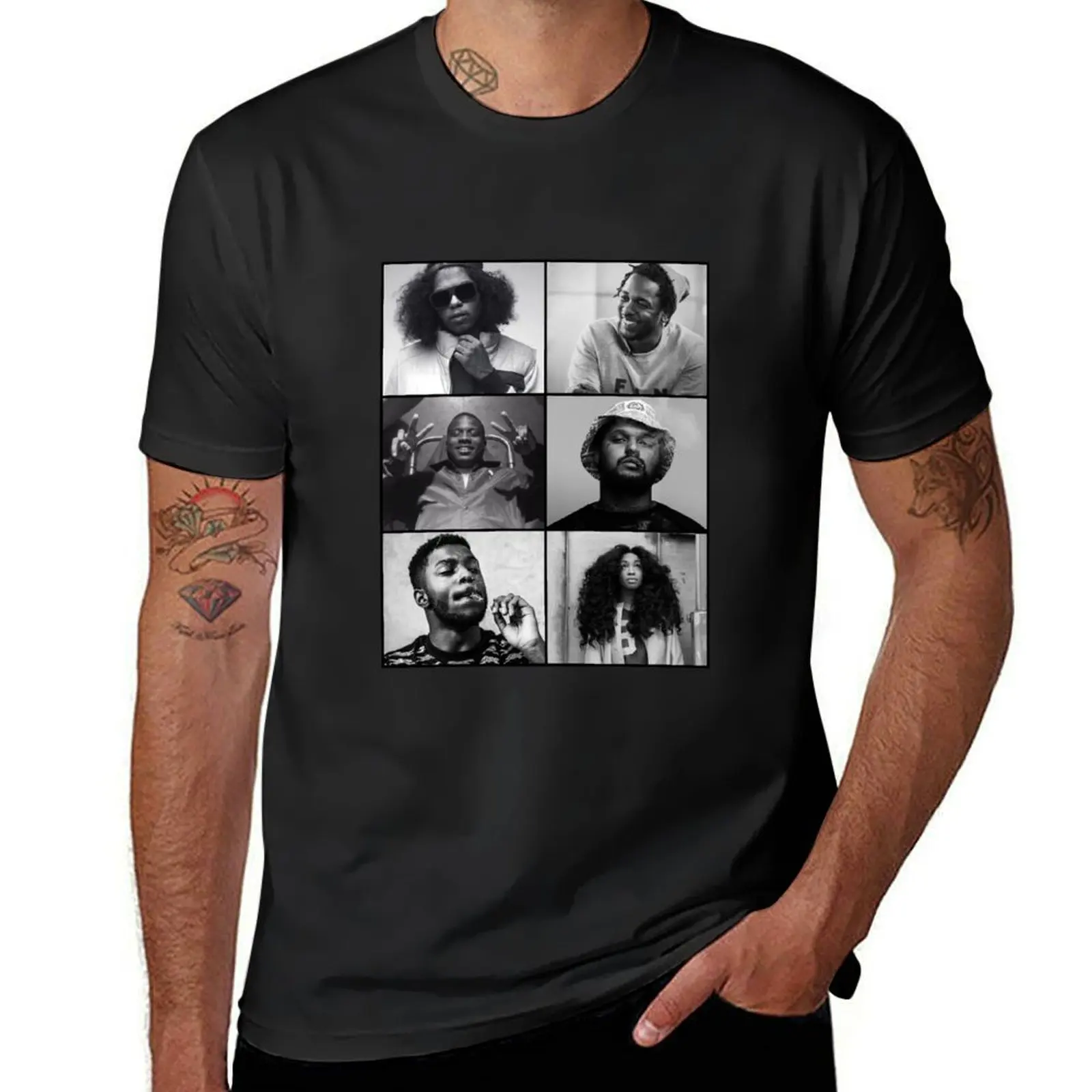 TDE - Kendrick, Ab-soul, Q, Jay Rock, Isaiah, SZA T-Shirt korean fashion summer top mens t shirts