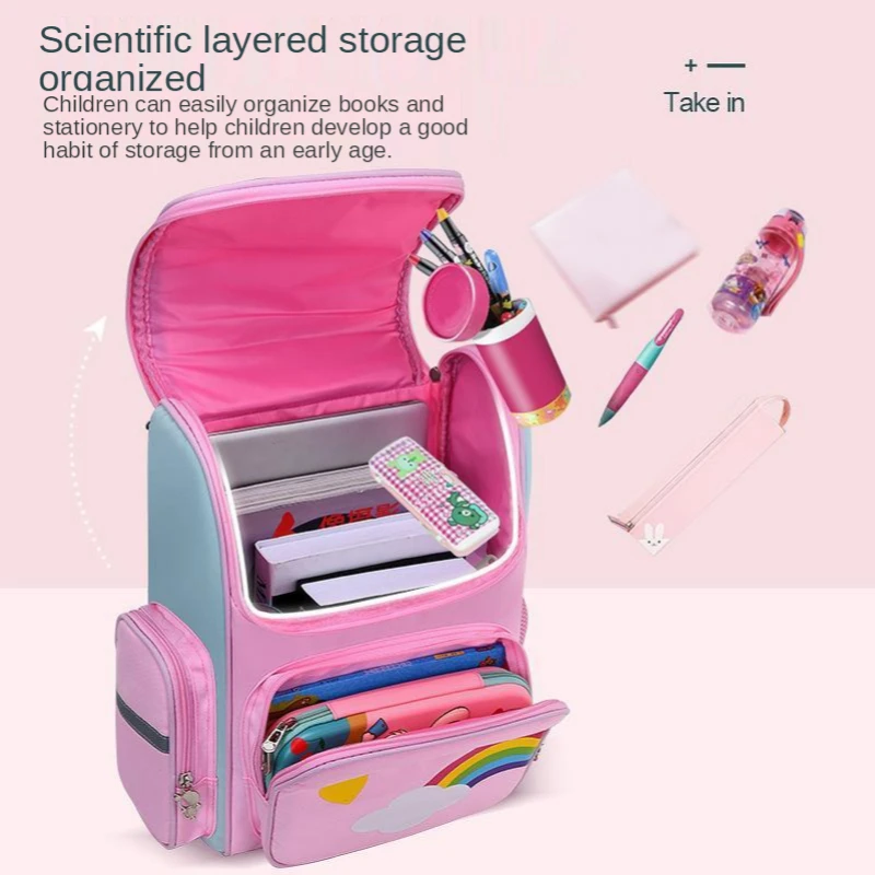 2023 New Large Schoolbag Cute Student School Backpack Cartoon Unicorn Bagpack Primary School Book Bags for Teenage Girls Kids