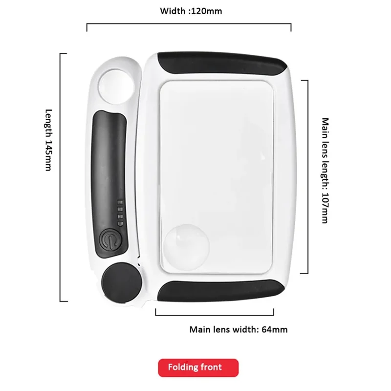 UISN 5/20/45X Vergrootglas Verlicht Met 20 Leds Oplaadbare Handheld Lezen Vergrootglas Voor Lezen Kleine Lettertype Senioren