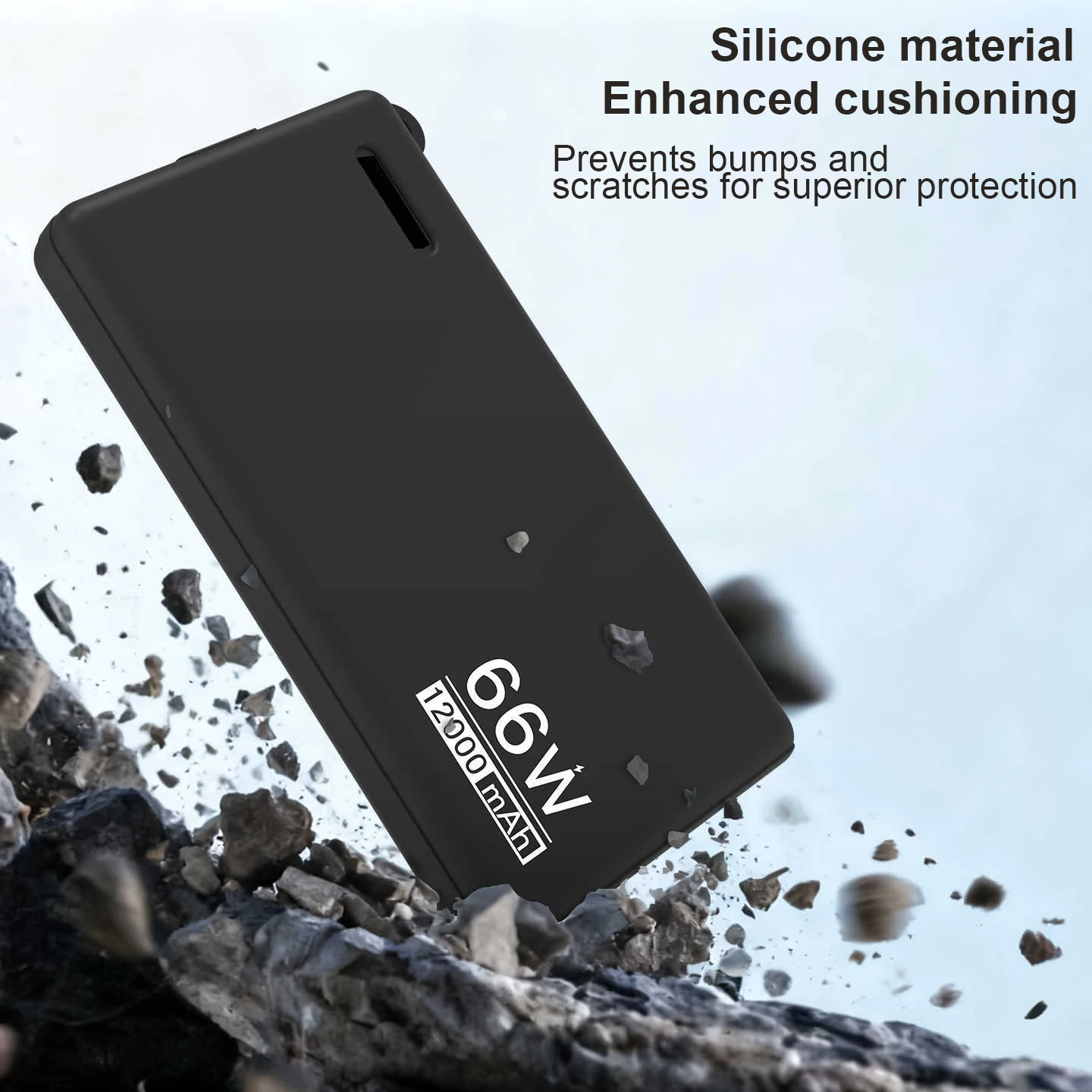Silicone Case for Huawei 12000mAh 66W Power Bank Dustproof Protective Power Bank Case Shockproof Scratch Resistant Travel Cover