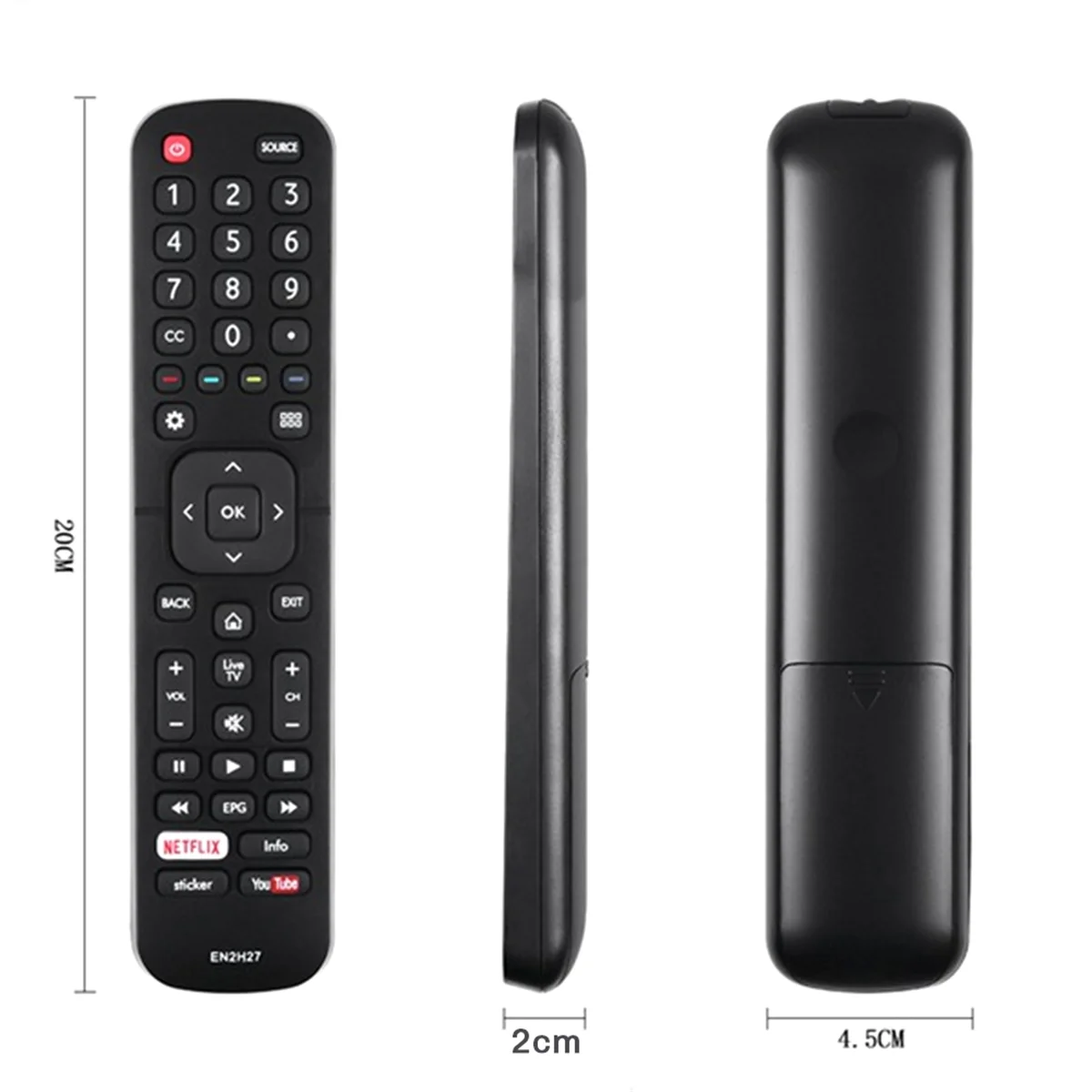 EN2H27 LCD TV Remote Control for Hisense N2A27ST EN2AW27H EN2AG27 Multi-Function Smart TV Remote