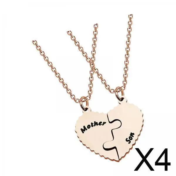 Collar con Colgante de Rompecabezas de Acero Inoxidable para Padres e Hijos, Joyería Familiar a Juego para Cumpleaños, Día de la Madre y del Padre