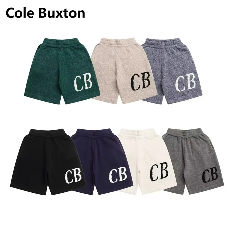 Cole Buxton Minimalist letter drawstring woolen shorts straight leg casual pants trendy