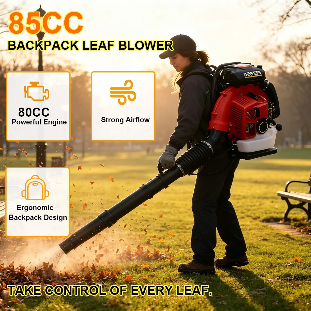 85CC Gas Powered Backpack Leaf - огляд і ціна Heavy Equipment Engine
