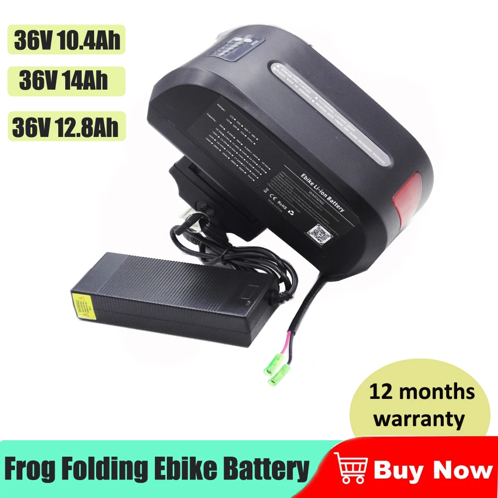 

Frog Ebike Battery 36V 10.4Ah 12.8Ah 14Ah Seat Tube Lithium Ion E bike Battery for Electric Bike Mifa,Avocet,Nuvotrike E-Bikes