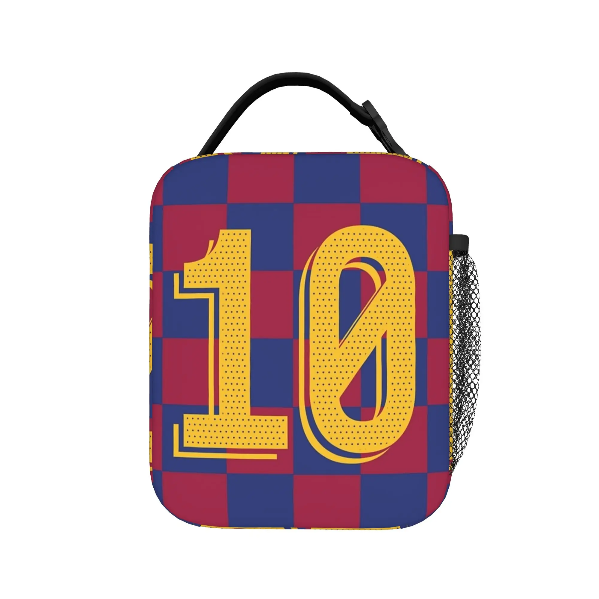 Soccer Numer 10 Insulated Lunch Bag Cooler Bag Lunch Container Argentina Mesi Football Tote Lunch Box Girl Boy College Outdoor