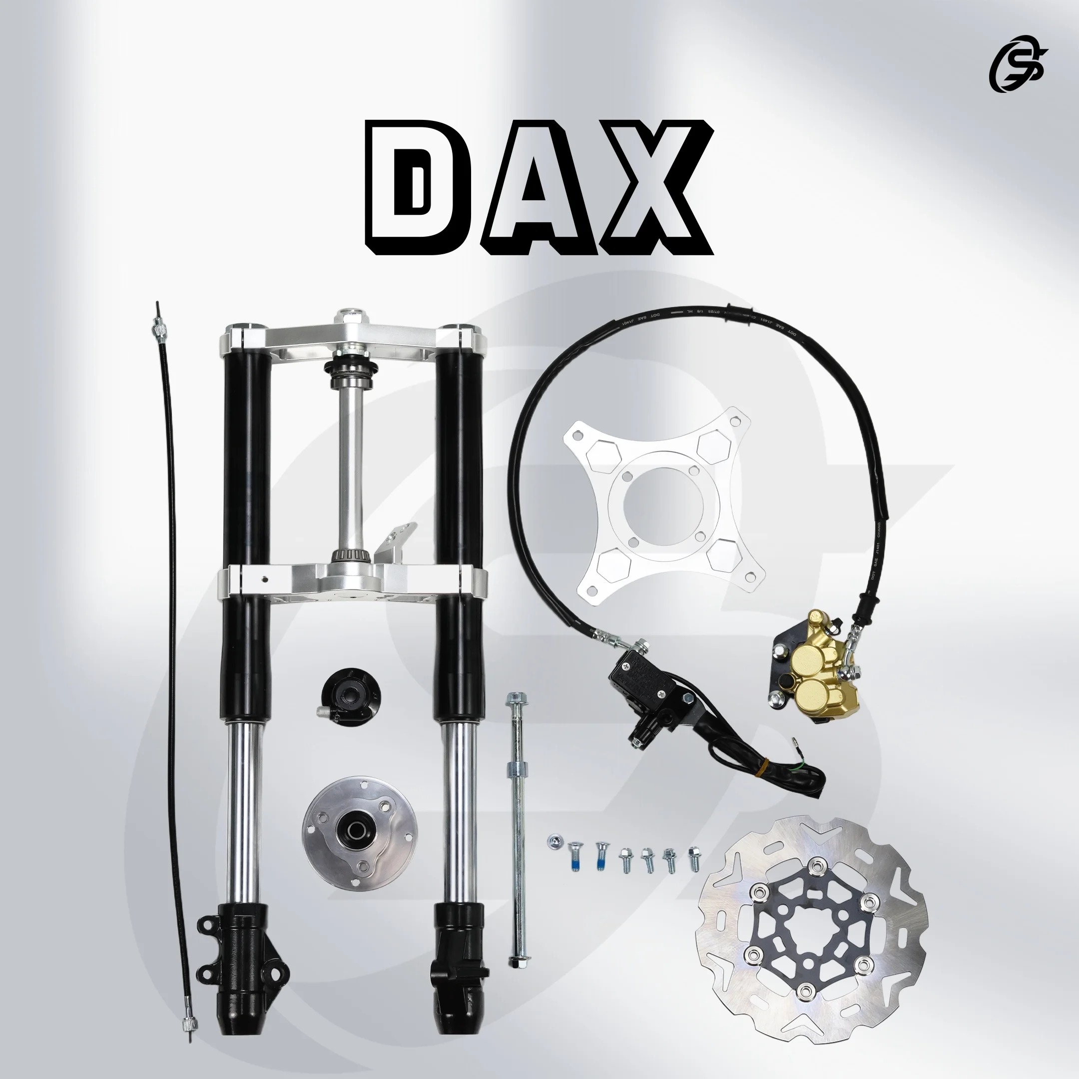 

CT70 610mm Fork Kit DAX ST70 Front Fork Kit 45mm Black Shock Absorber Kit Rebound speed Unadjustable for HONDA CT70 Motorcycle