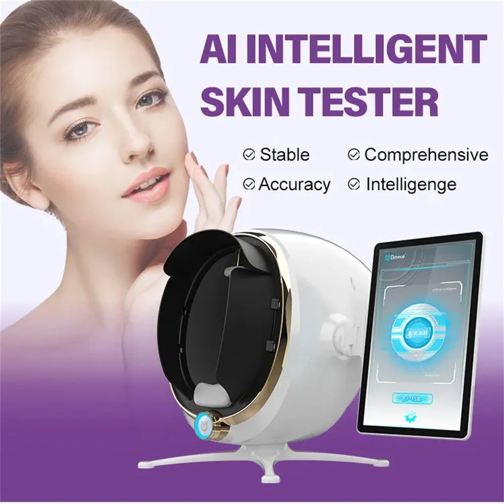 2024 Professional Salon Facial AI Skin Scanner Analyzer 3d Facial Skin Analyzer Machine Skin Tester Facial Analyze Equipment