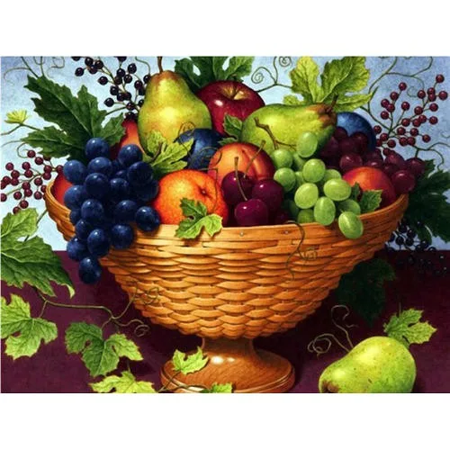 

DIY 5D full Diamond Embroidery,Round Diamond Fruit basket Living room decoration rhinestone bead Diamond painting