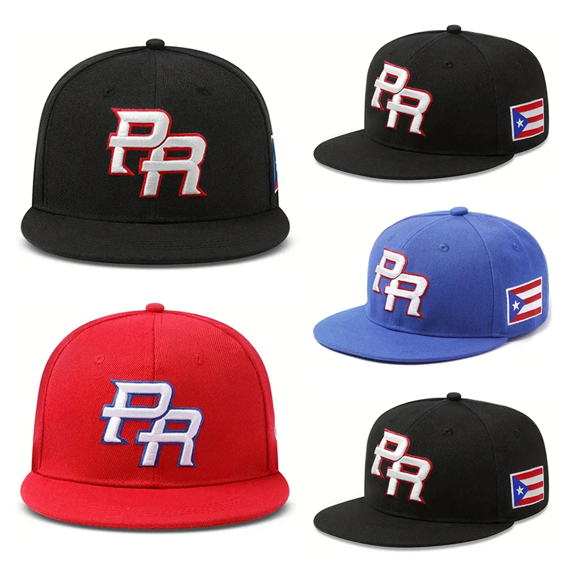 2025 Creative Fashion New Hip Hop Hat PR Side Flag Embroidery Skateboard Hat Outdoor Leisure Sports Sunshade Baseball Hat Unisex