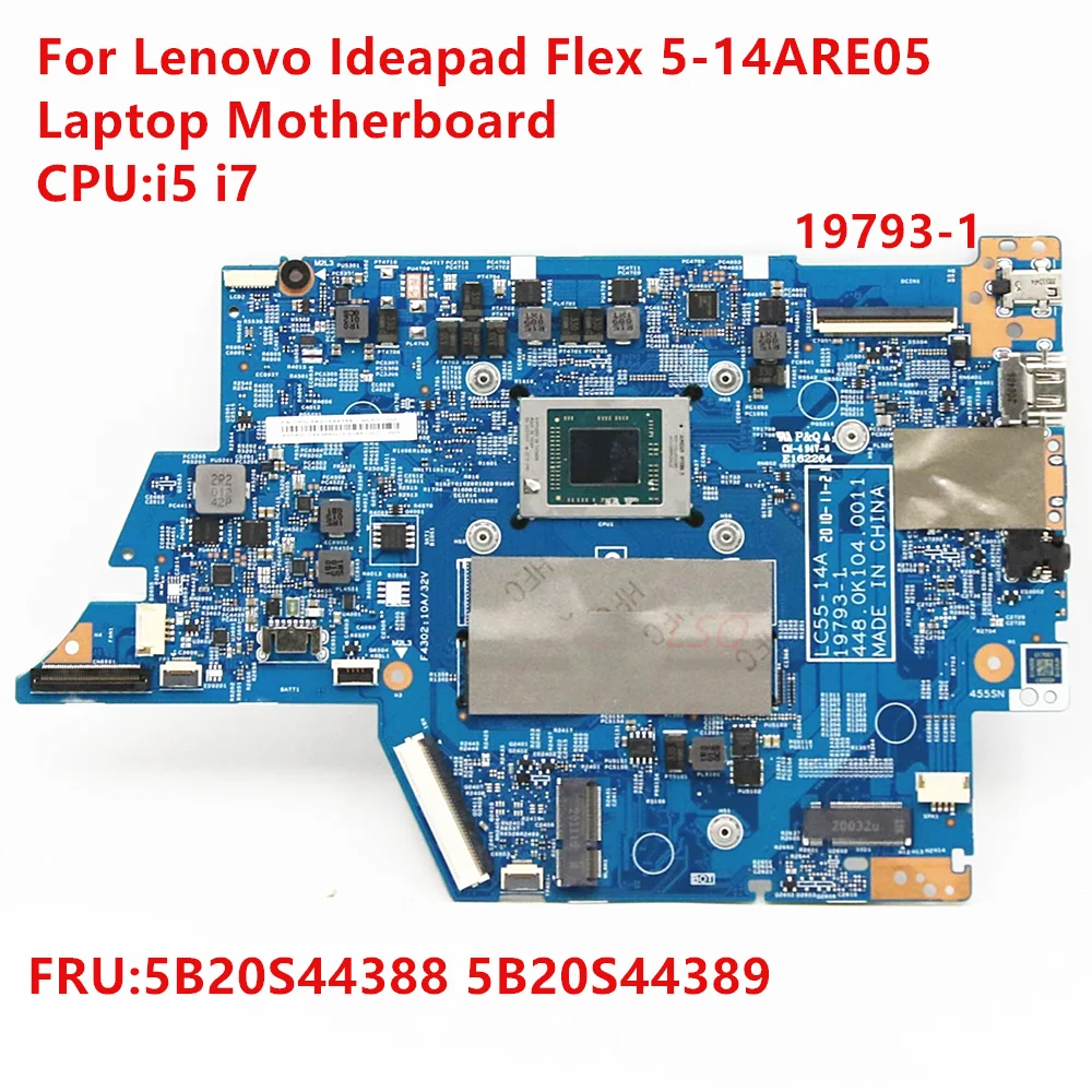 

19793-1 For Lenovo Ideapad Flex 5-14ARE05 Laptop Motherboard with CPU R3-4300U FRU:5B20S44388 5B20S44389 100% Test